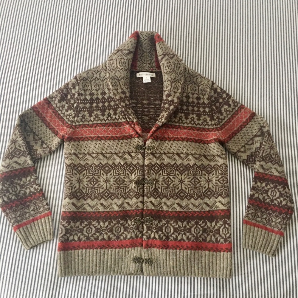 Susan Bristol Shawl Collared Wool Cardigan